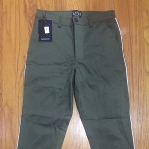 Men’s Green Pants w/ White Side Stripe